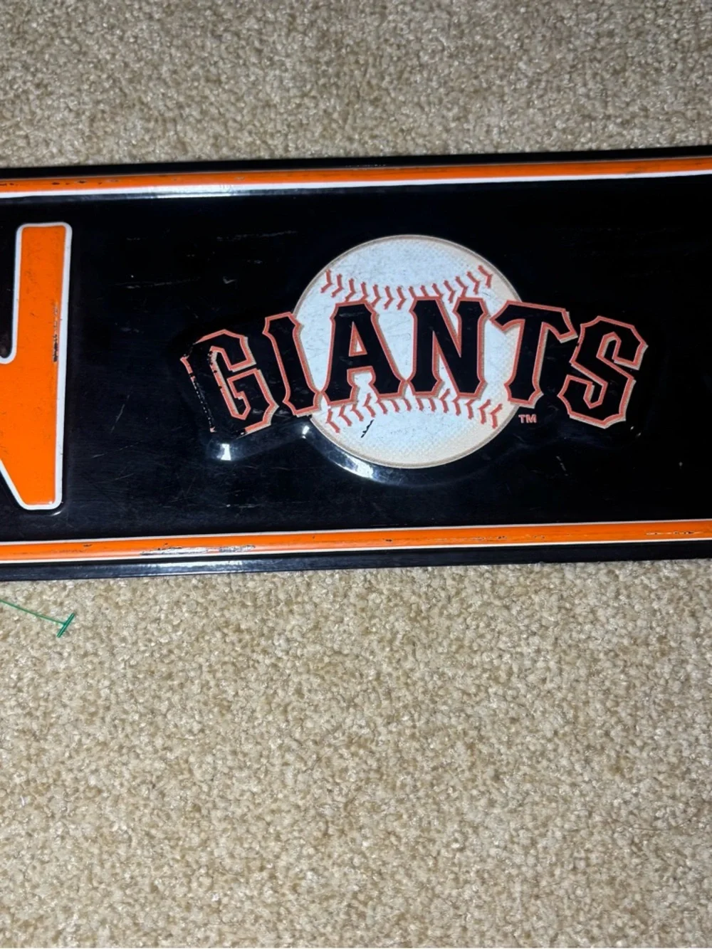 Large San Francisco Giants Man Cave Sign - Black & Orange 3 feet length